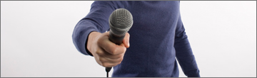 Sprechen vorm Mikrofon: eine Herausforderung